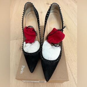 Christian Louboutin Black Anjalina 85 veau velours